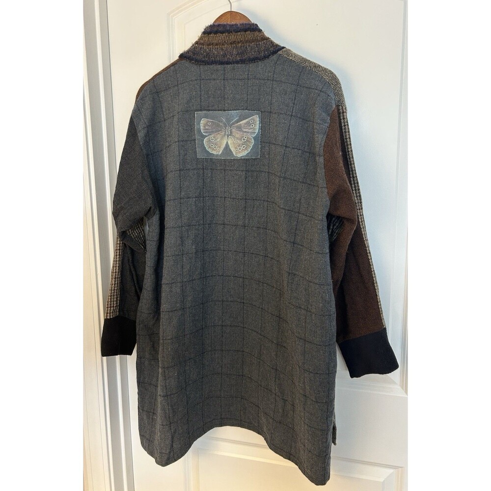 Lee Andersen Womens Sweater Size 2 Silk Cashmere Art To Wear Cardigan Lagenlook - Picture 4 of 12